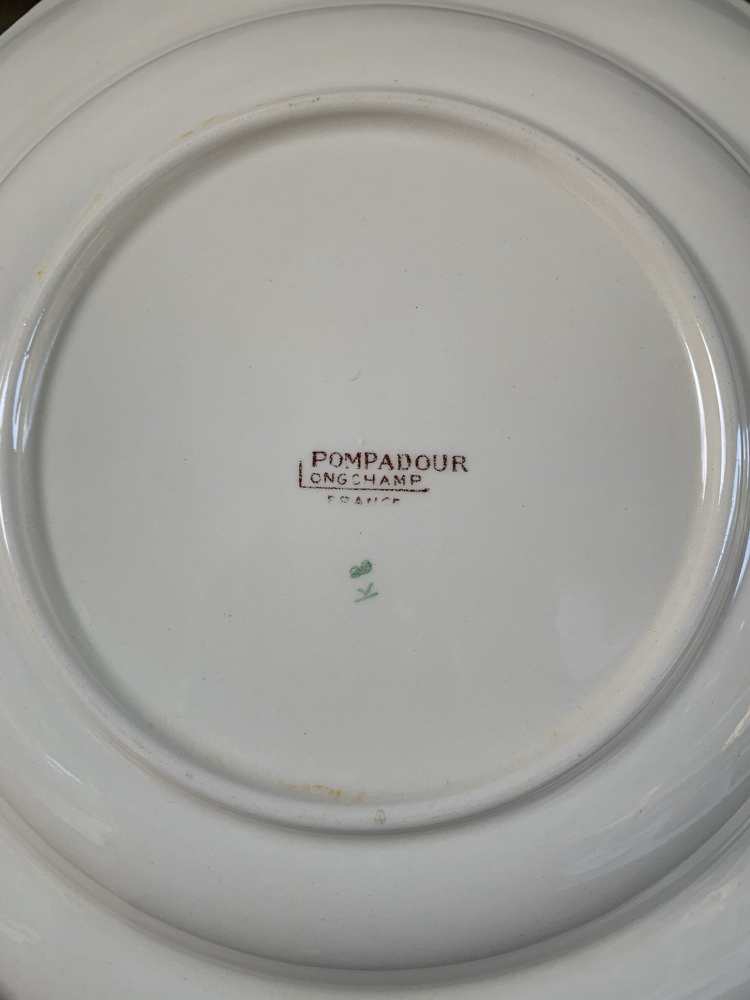 Longchamp service Pompadour hollow plate in earthenware
