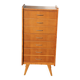 Chiffonnier 7 tiroirs chêne clair 1960