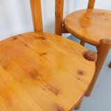 Set of 2 vintage Scandinavian chairs by Rainer Daumiller in pine from the 1960s.