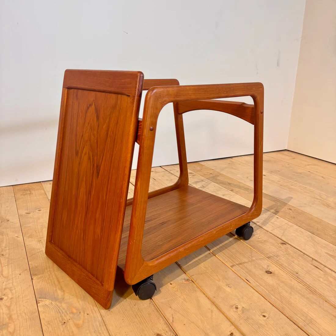 Danish teak bar cart, 1960s