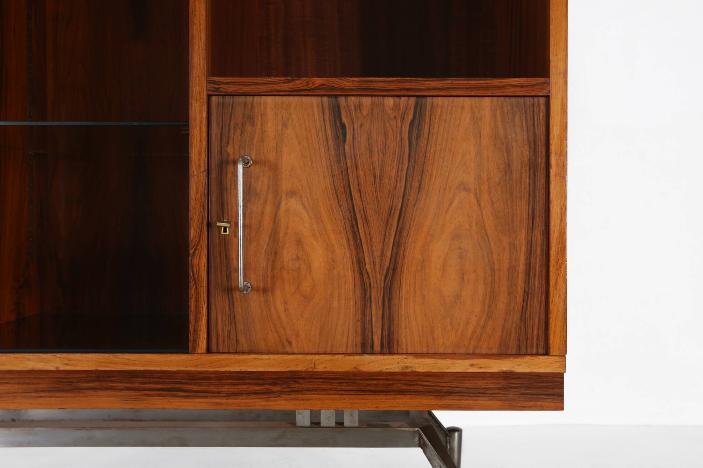 Rare A-geometrically Italian Mid-century cabinet in rosewood, 1960s