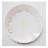 Red artisanal shellfish plate
