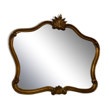 Wide baroque mirror with shell 69x80cm