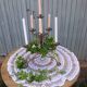 Wrought iron chandelier with 7 candles