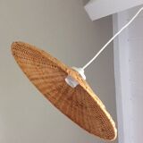 Vintage wicker hanging lamp
