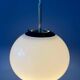 Small white Space Age mushroom pendant light