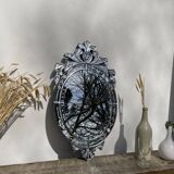 Oval Venetian wall mirror