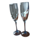 Lot de 2 fluttes pied bleu
