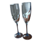 Lot de 2 fluttes pied bleu