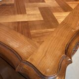 Louis XV style sideboard, 3 doors with lock, glass top.