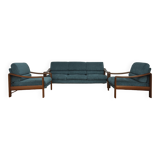 Scandinavian Teak Living Room Set, 1970s, Set of 3