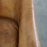 Set of 2 Sheepskin Leather Club Chairs by Nico van Oorschot