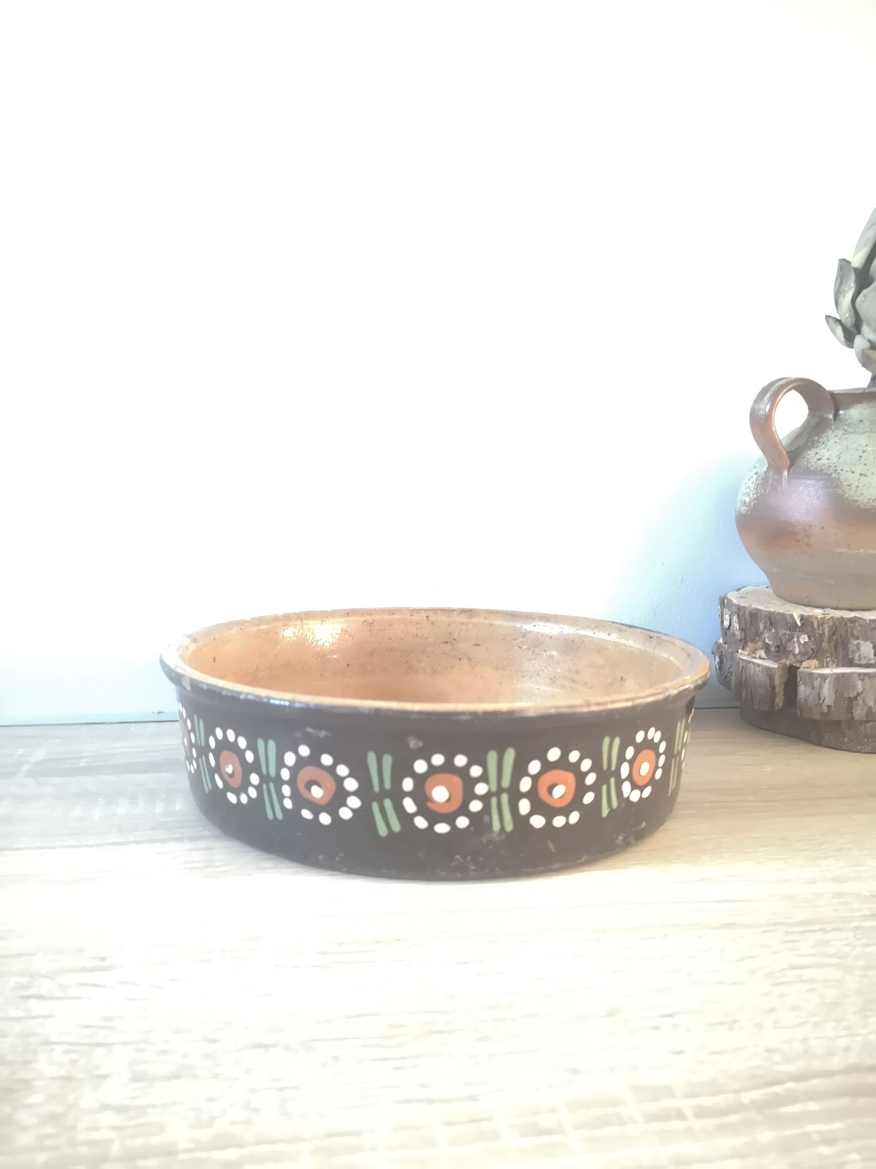 Ancient Soufflenheim pottery dish