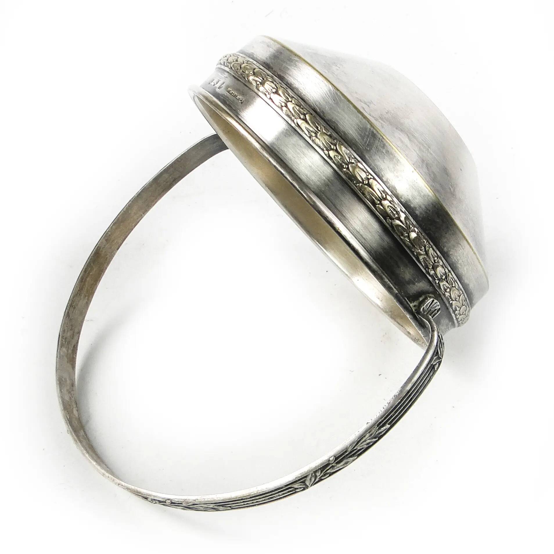 Basket sugar bowl Eclecticism, silver-plated brass, crystal, Poland, 1930s.