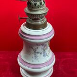 kerosene lamp decorated with flowers, Deco guest room, old pink 25 cm
