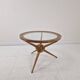 Tripod Table in Wood and Glass Attributed to Cesare Lacca, Italy, 1950s
