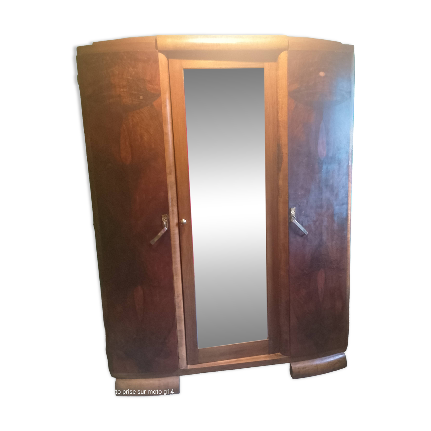Art Deco walnut wardrobe