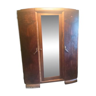 Art Deco walnut wardrobe