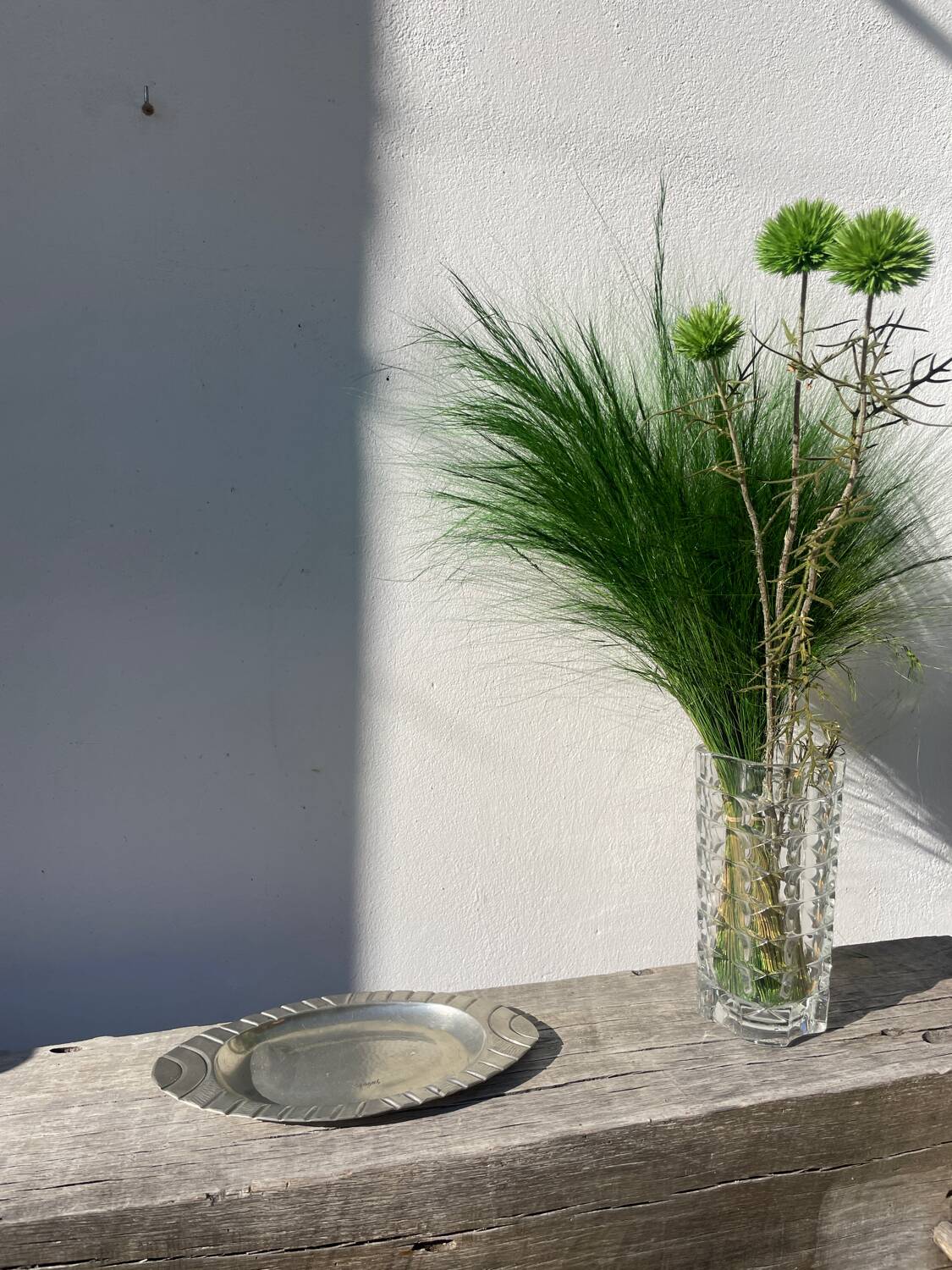 Pewter dish 1900 signed Alice and Eugène Chanal