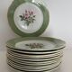 12 flat plates in flat earthenware KG Luneville bagatelle model, late 19th century