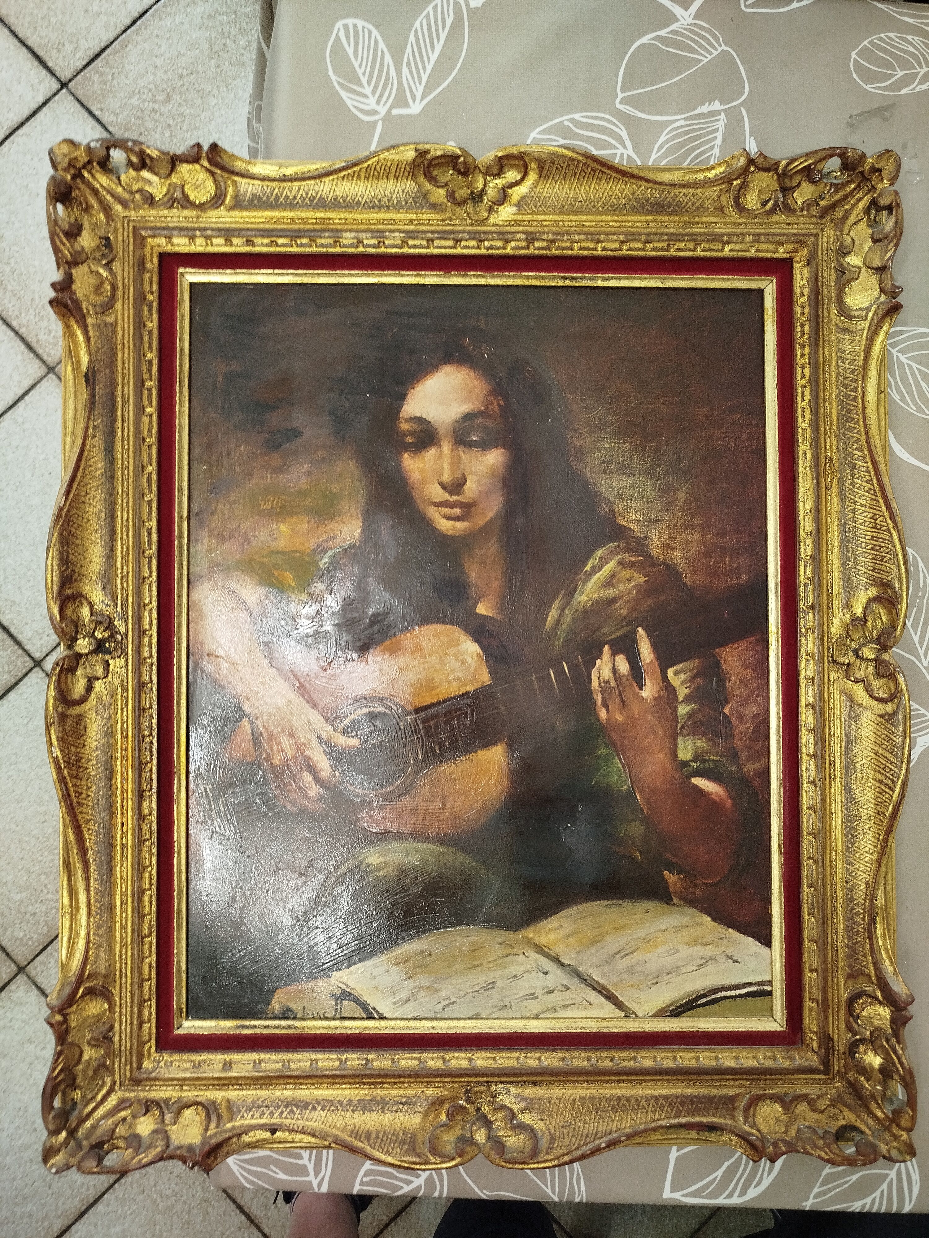 Ancient table signed Carmine Carbone - Gonzalez Carbonell