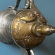 Eastern Verseuse "Dallah" Metal and Engraved Brass circa 1900