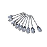 Vintage Silver Plated Bamboo Motif Teaspoons, from the 80s