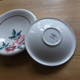 Set of 2 round serving dishes with round cap Sarreguemines model Monceau
