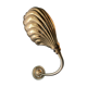 Brass "shell" wall lamp, Arts Nouveaux