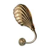 Brass "shell" wall lamp, Arts Nouveaux