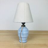 Art Deco blue glass lamp