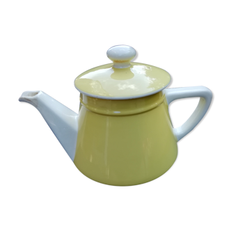 Cafetière vintage Villeroy & Boch jaune et blanche