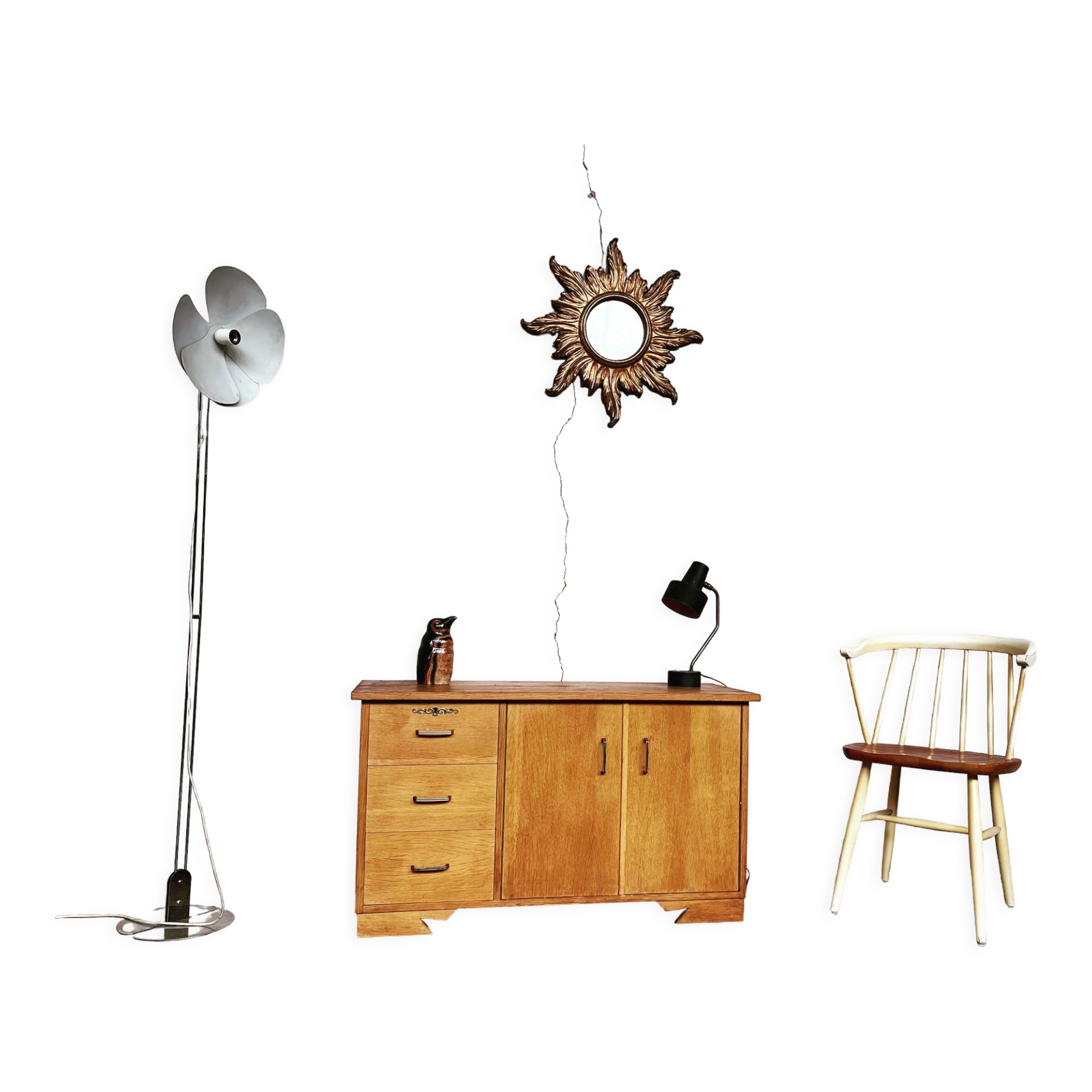 Vintage french modernist tv/hifi cabinet 1960