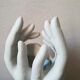 Vase hands in biscuit