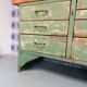 Old wooden garage workbench, industrial vintage.