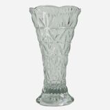 Transparent chiseled vase