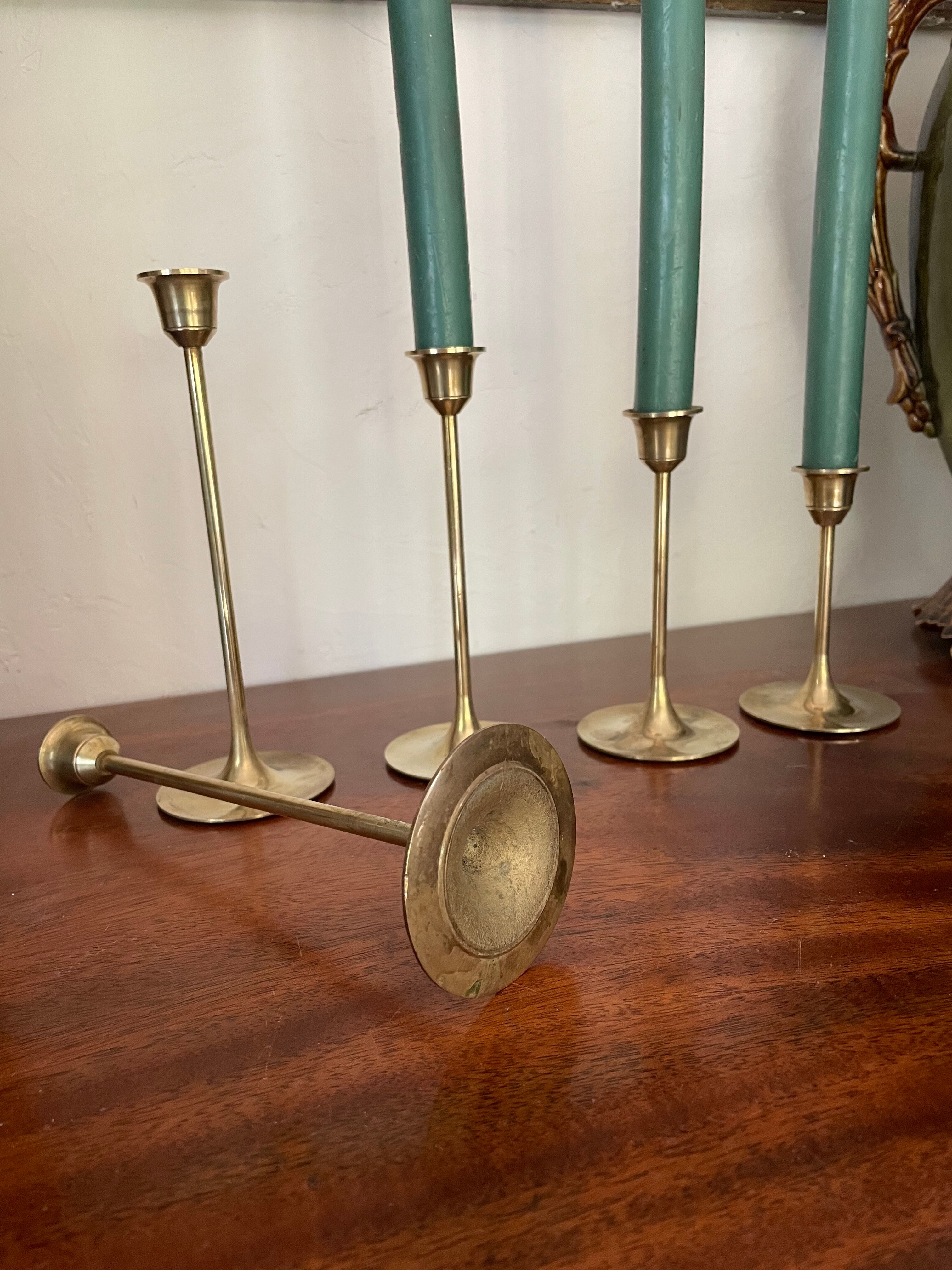 Suite of 5 Danish candle holders 50s