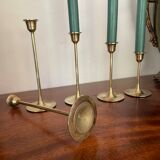 Suite of 5 Danish candle holders 50s