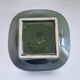 Square dish salad bowl bowl keraluc quimper ceramic turquoise blue cracked effect stamped with u
