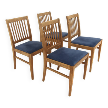 Set of 4 Scandinavian pine chairs, Sweden, 1960