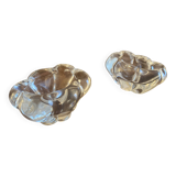 Pair of Daum crystal salt cellars