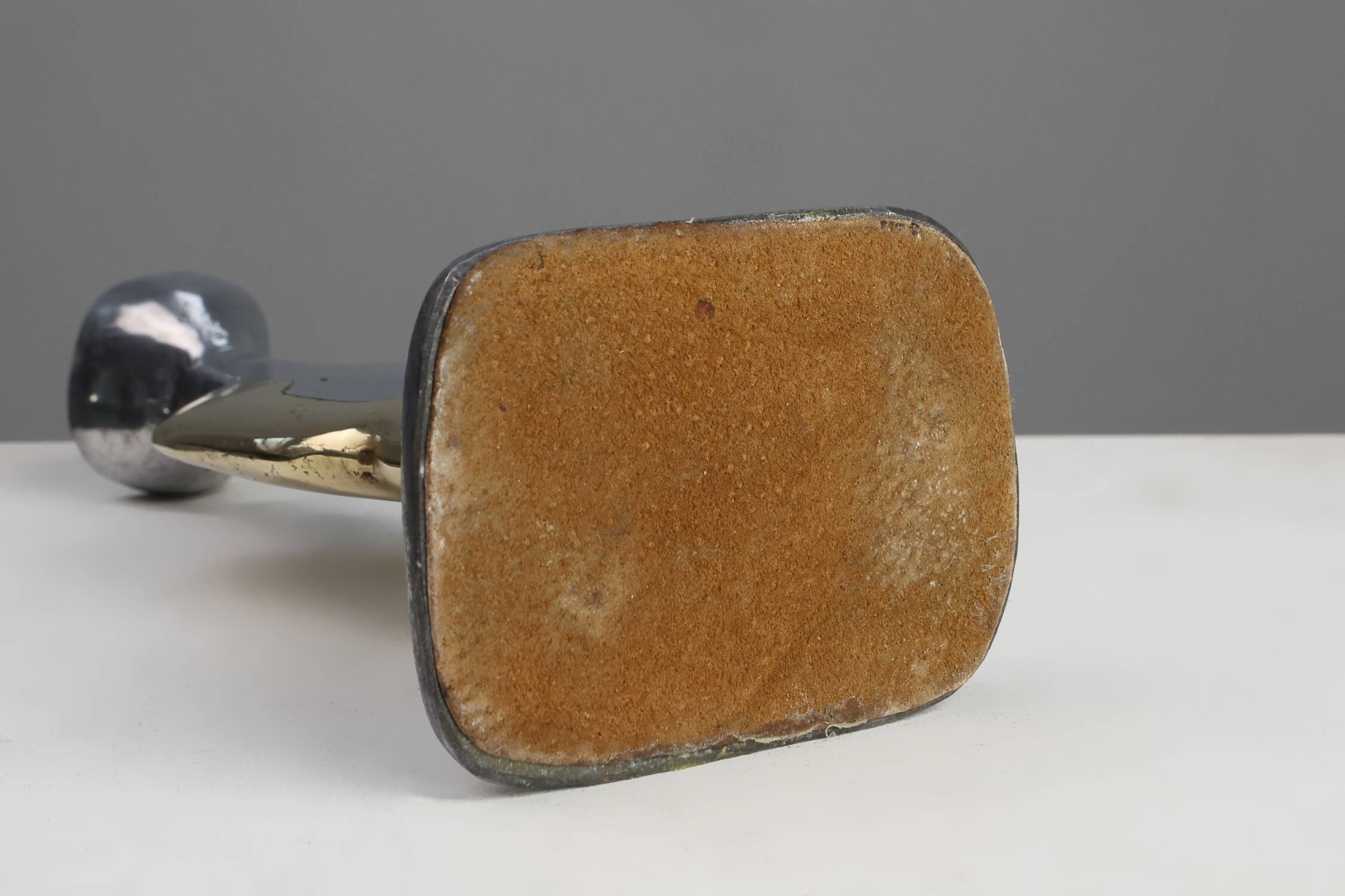 Candleholder and Bowl by David Marshall in Aluminum and Brass, UK 1970s