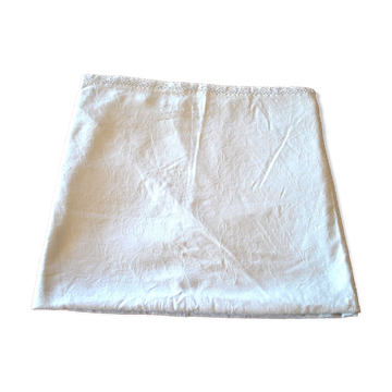 Nappe vintage en métis damassé et orné d'une dentelle centrale 145x170 *Z*