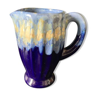 Ceramic pitcher enamels blue