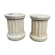 Pair of low Columns of Greco-Roman style concrete garden