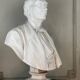 Male bust in white statuary marble, Carrara circa 1900