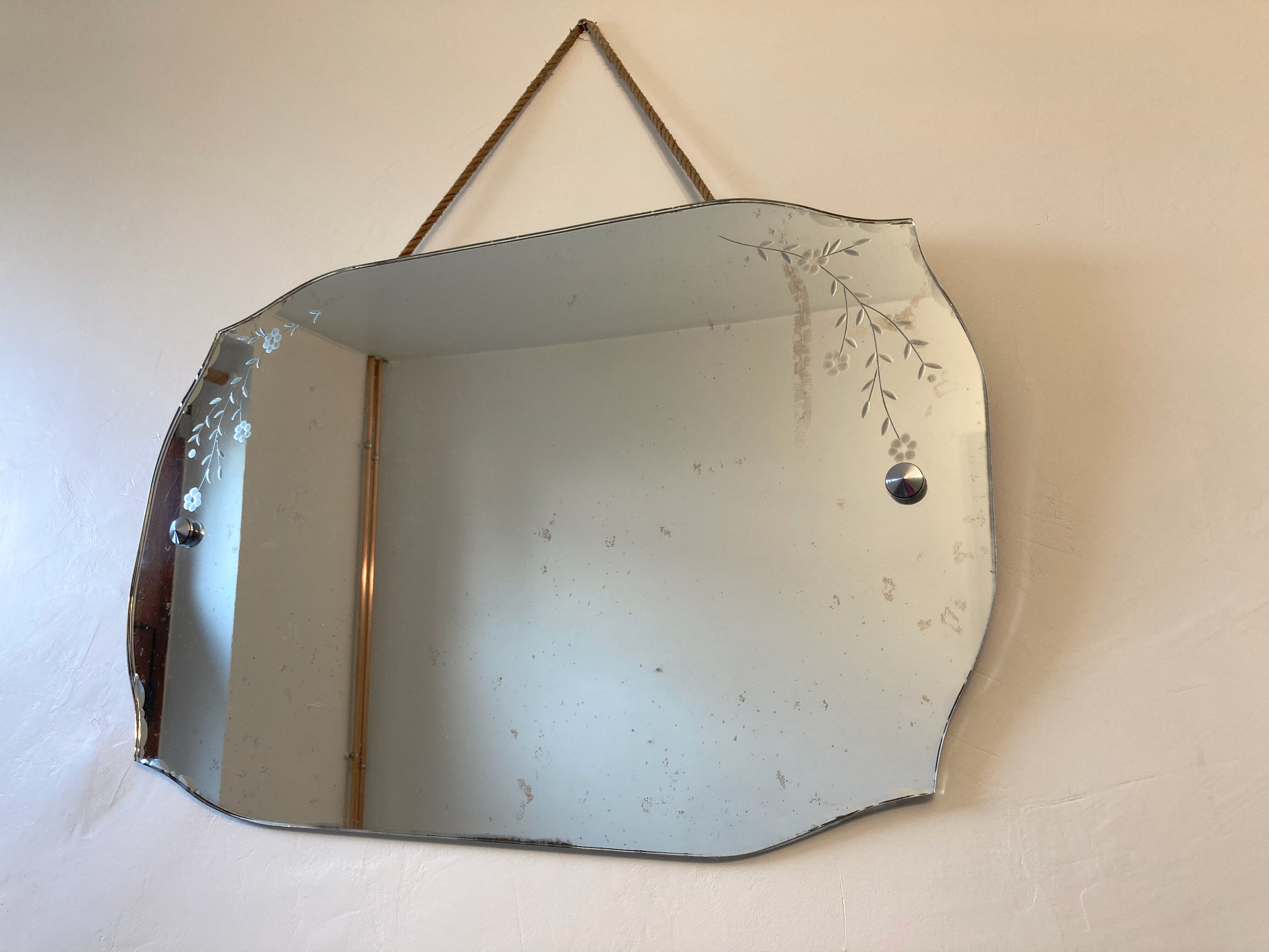 Antique chiseled mirror 60 X 40cm