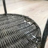Tripod harness in wrought iron and wicker