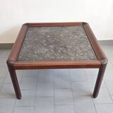 1960s Scandinavian coffee table in teak and schist