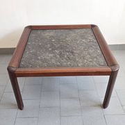 1960s Scandinavian coffee table in teak and schist
